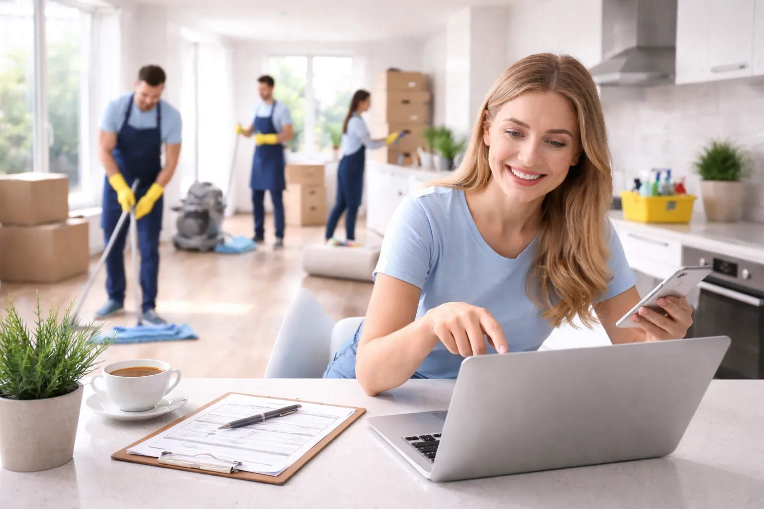 So einfach buchen Sie Ihre Reinigung